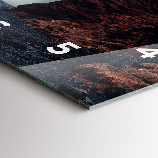 Ceas pătrat de perete din sticlă Peisajul cascadei Islandei