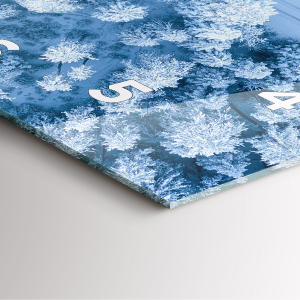 Ceas pătrat de perete din sticlă Pădure dintr-o dronă