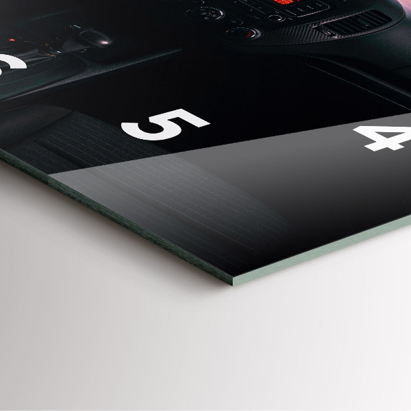 Ceas pătrat de perete din sticlă Mașină în Tokyo