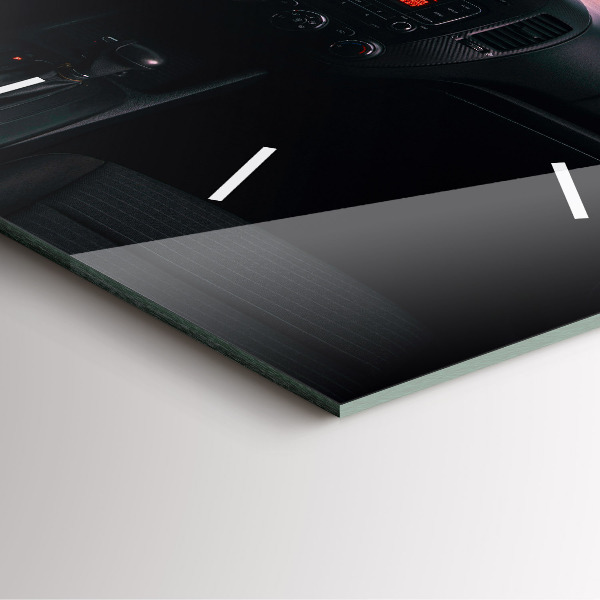 Ceas pătrat de perete din sticlă Mașină în Tokyo