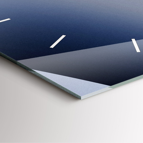 Ceas pătrat de perete din sticlă Abstracția soarelui