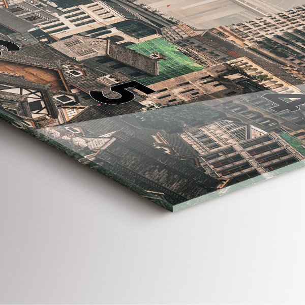 Ceas pătrat de perete din sticlă Orașul vechi Chongqing