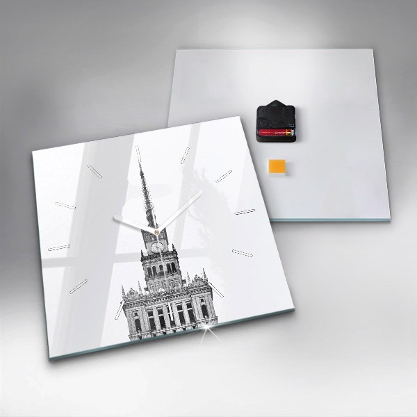 Ceas pătrat de perete din sticlă Palatul Culturii și Științei