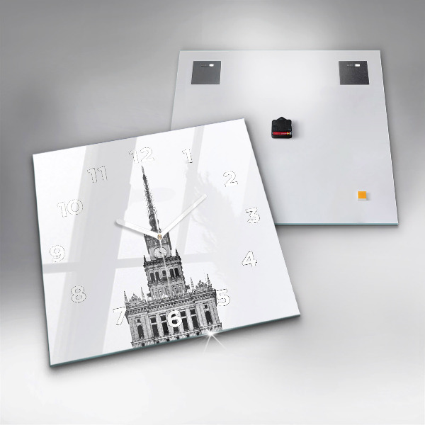 Ceas pătrat de perete din sticlă Palatul Culturii și Științei
