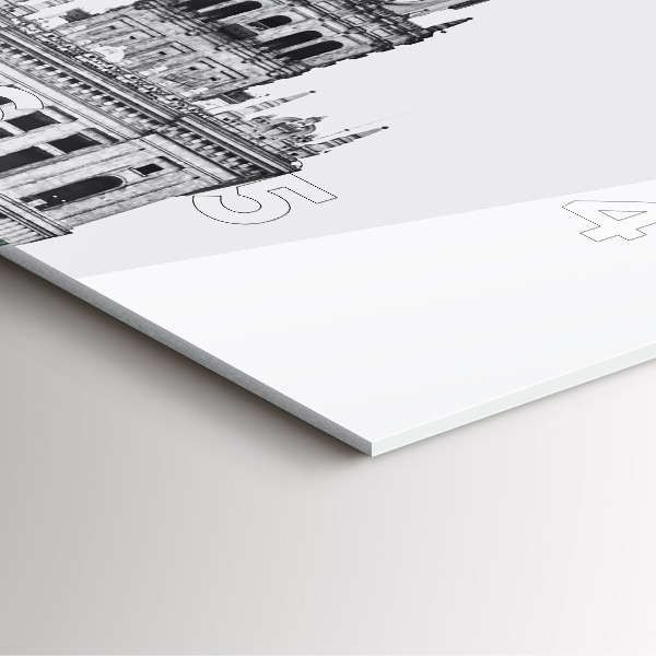 Ceas pătrat de perete din sticlă Palatul Culturii și Științei