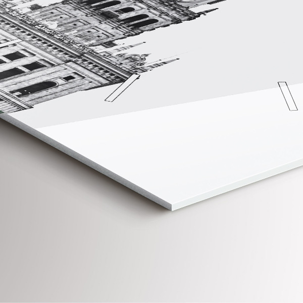 Ceas pătrat de perete din sticlă Palatul Culturii și Științei