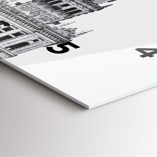 Ceas pătrat de perete din sticlă Palatul Culturii și Științei