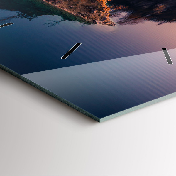 Ceas pătrat de perete din sticlă Lacul Zakrzówek din Cracovia