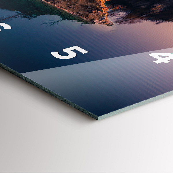 Ceas pătrat de perete din sticlă Lacul Zakrzówek din Cracovia