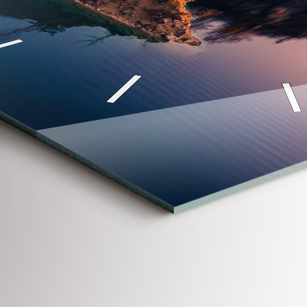 Ceas pătrat de perete din sticlă Lacul Zakrzówek din Cracovia