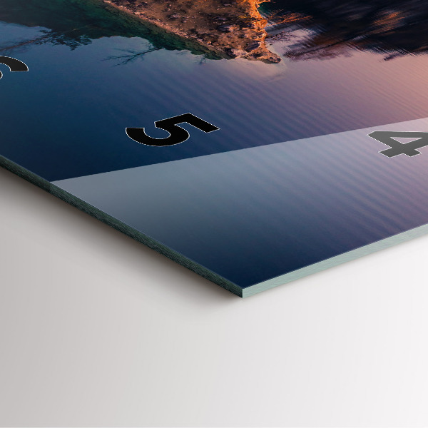 Ceas pătrat de perete din sticlă Lacul Zakrzówek din Cracovia