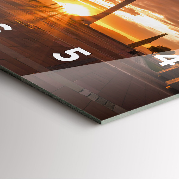 Ceas pătrat de perete din sticlă Parcul Olimpic Barcelona