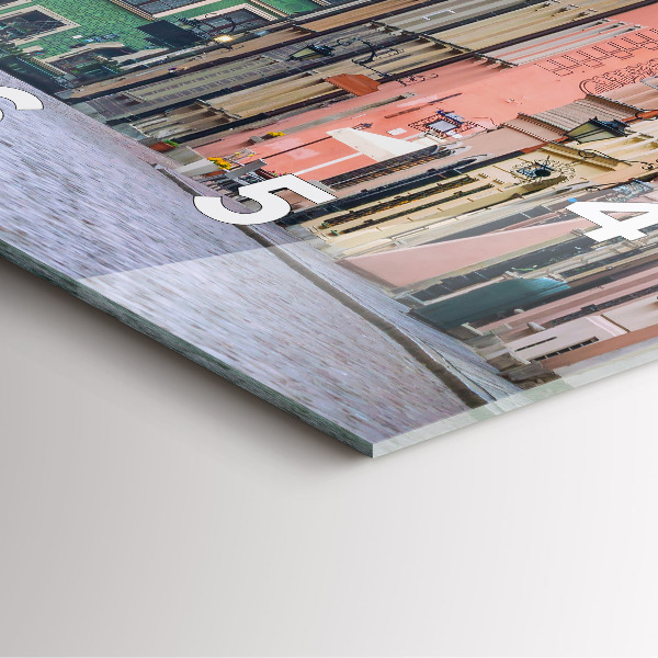 Ceas pătrat de perete din sticlă Orașul Vechi din Varșovia