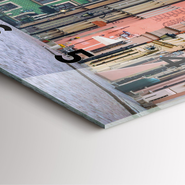 Ceas pătrat de perete din sticlă Orașul Vechi din Varșovia