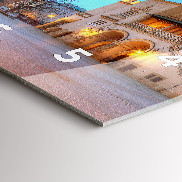 Ceas pătrat de perete din sticlă Piața principală din Cracovia