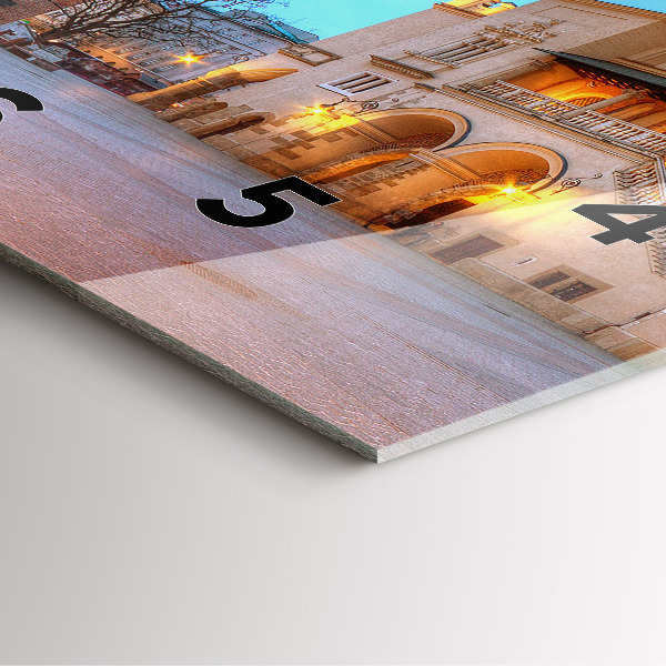 Ceas pătrat de perete din sticlă Piața principală din Cracovia