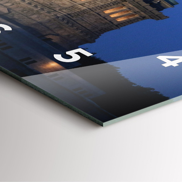 Ceas pătrat de perete din sticlă Statuia Libertății New York