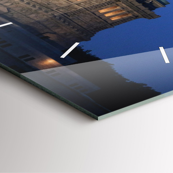 Ceas pătrat de perete din sticlă Statuia Libertății New York