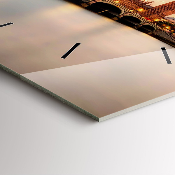 Ceas pătrat de perete din sticlă Orizontul Big Ben a Londrei