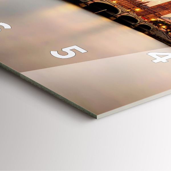 Ceas pătrat de perete din sticlă Orizontul Big Ben a Londrei