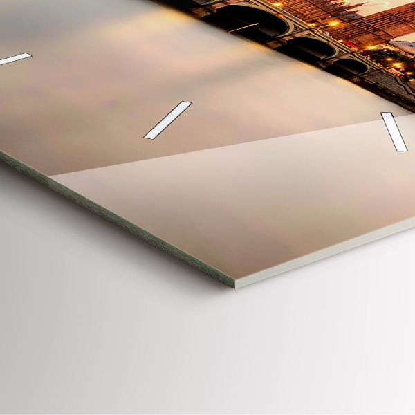 Ceas pătrat de perete din sticlă Orizontul Big Ben a Londrei