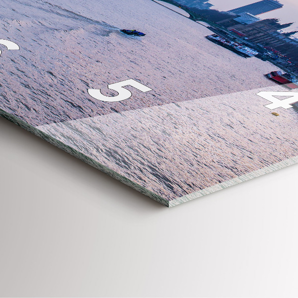 Ceas pătrat de perete din sticlă Panorama London Eye a orașului