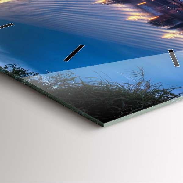 Ceas pătrat de perete din sticlă Podul Rędziński Wrocław