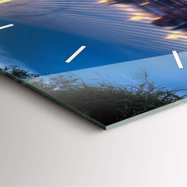 Ceas pătrat de perete din sticlă Podul Rędziński Wrocław