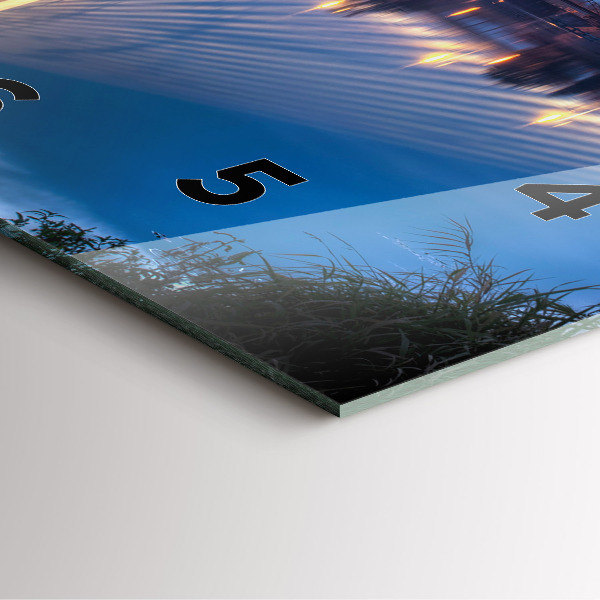 Ceas pătrat de perete din sticlă Podul Rędziński Wrocław