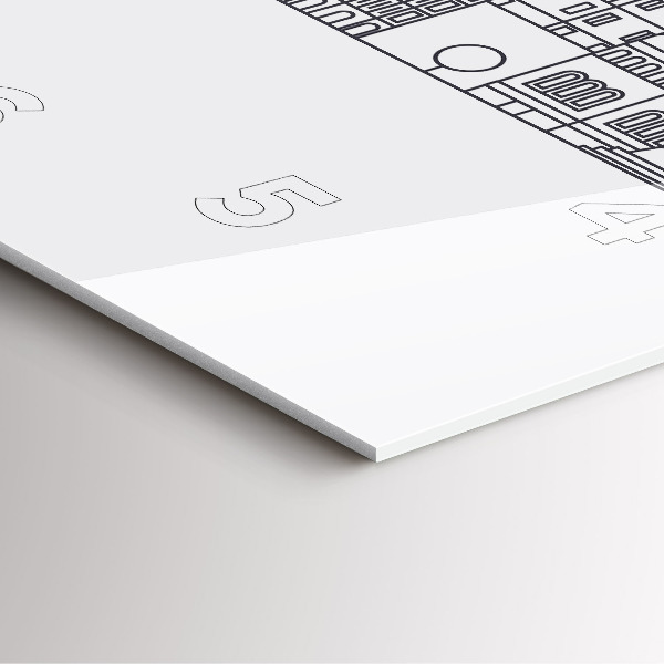 Ceas pătrat de perete din sticlă Panorama arhitecturii Łódź