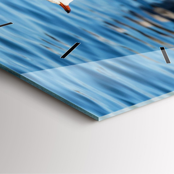 Ceas pătrat de perete din sticlă Pescăruși în Gdynia