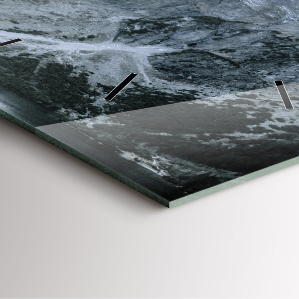 Ceas pătrat de perete din sticlă Morskie Oko în Munții Tatra