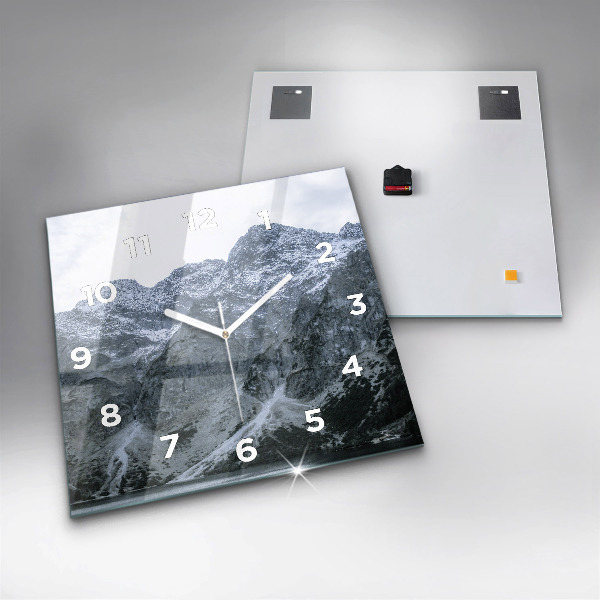 Ceas pătrat de perete din sticlă Morskie Oko în Munții Tatra