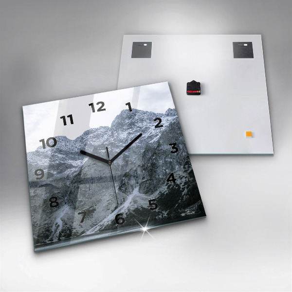Ceas pătrat de perete din sticlă Morskie Oko în Munții Tatra