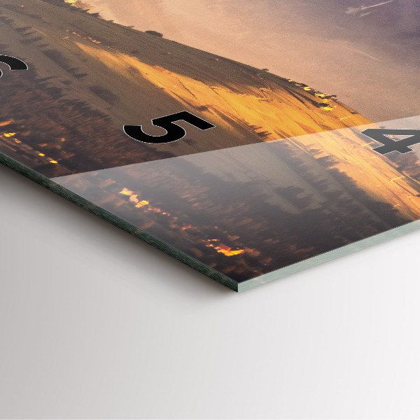 Ceas pătrat de perete din sticlă Peisajul de iarnă din Munții Tatra