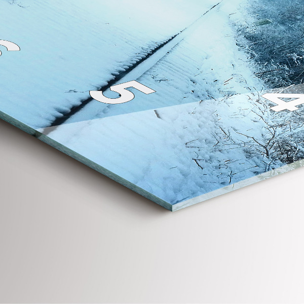 Ceas pătrat de perete din sticlă Căprioare pe șine