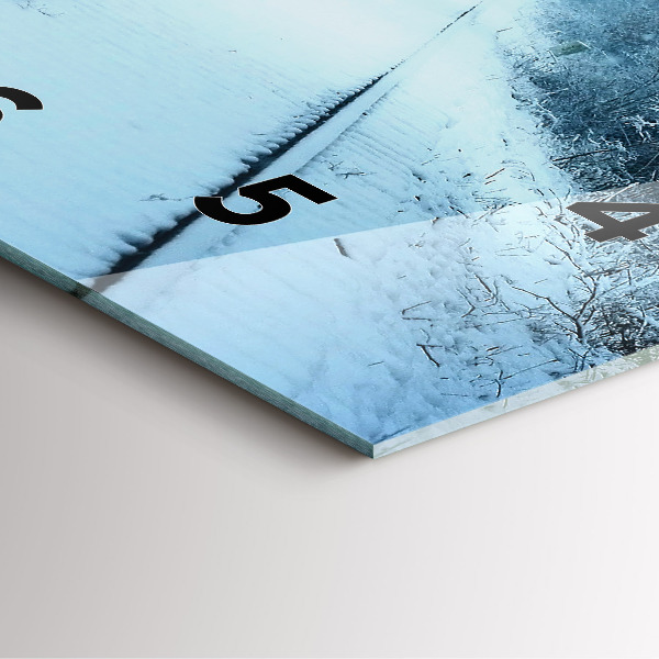 Ceas pătrat de perete din sticlă Căprioare pe șine