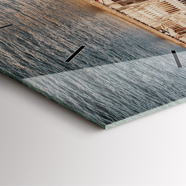 Ceas pătrat de perete din sticlă Parlamentul de la Budapesta