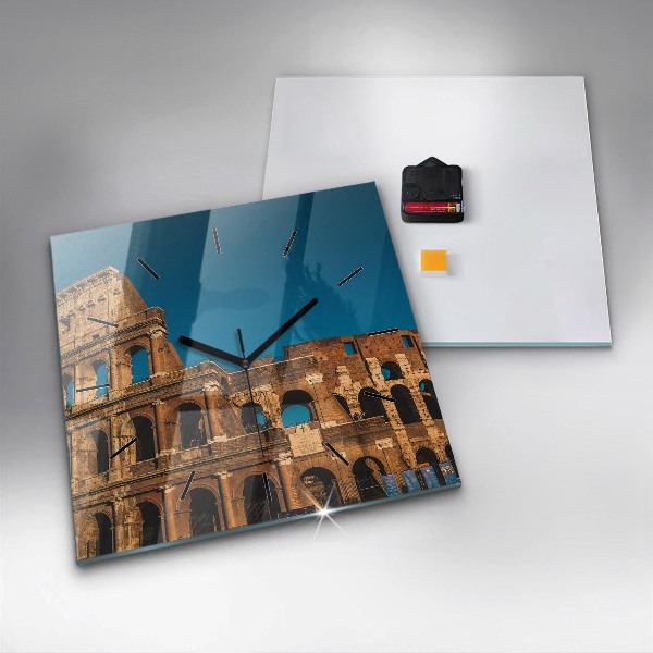 Ceas pătrat de perete din sticlă Colosseumul din Italia