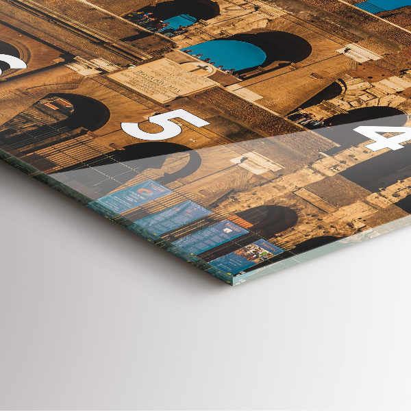 Ceas pătrat de perete din sticlă Colosseumul din Italia