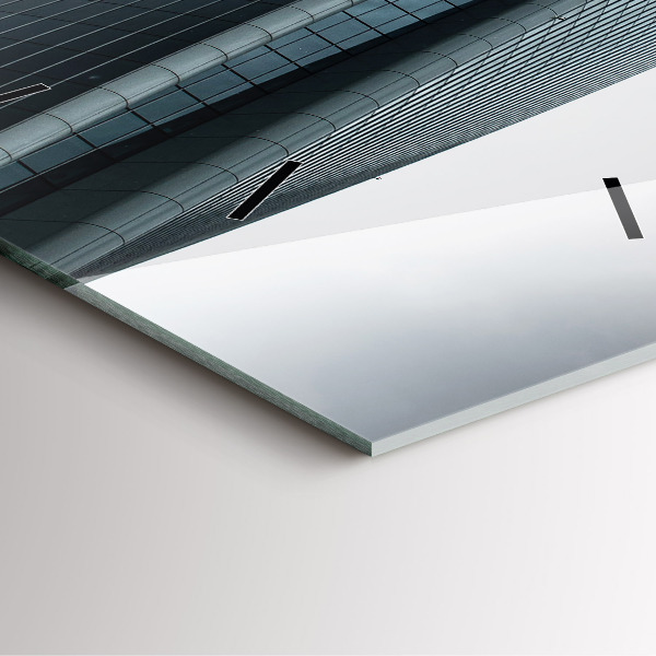 Ceas pătrat de perete din sticlă Zgârie-nori din Milano