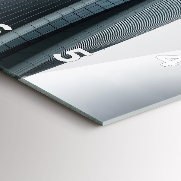 Ceas pătrat de perete din sticlă Zgârie-nori din Milano