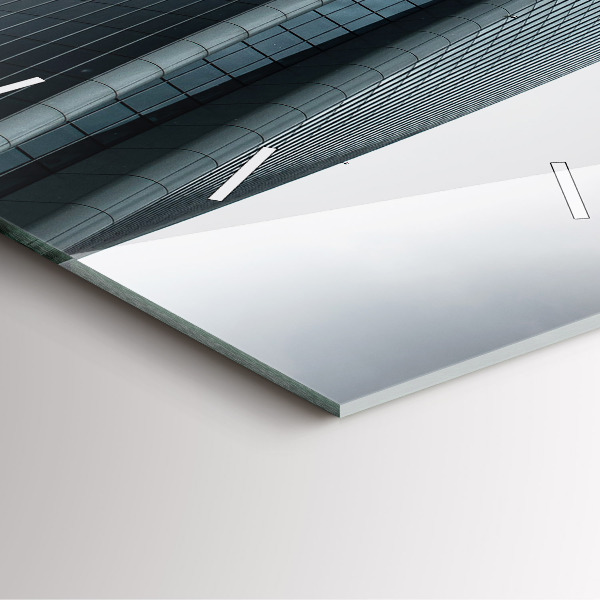 Ceas pătrat de perete din sticlă Zgârie-nori din Milano