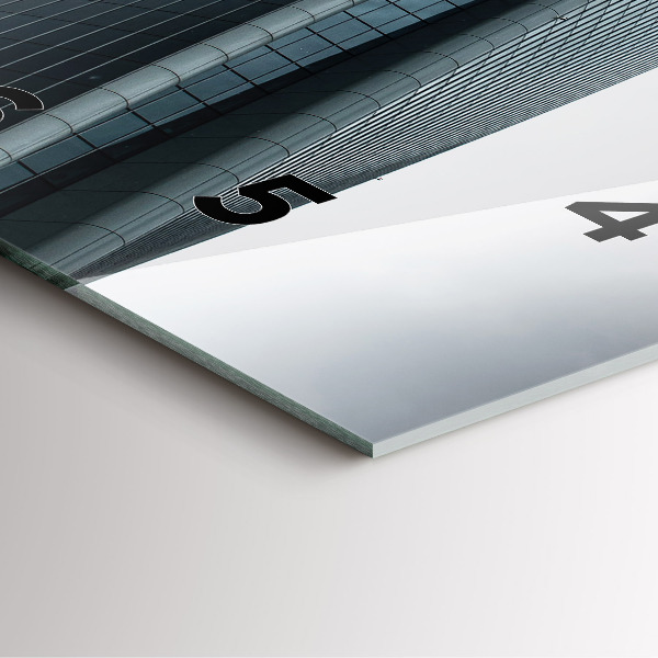 Ceas pătrat de perete din sticlă Zgârie-nori din Milano