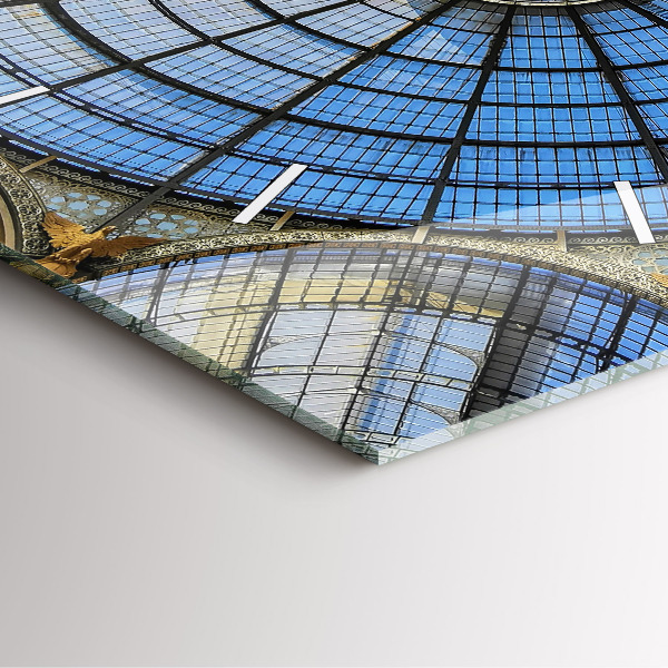 Ceas pătrat de perete din sticlă Mall din Milano