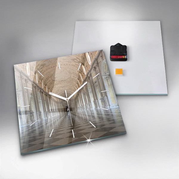 Ceas pătrat de perete din sticlă Muzeul La Veneria Reale