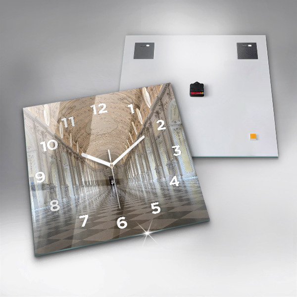 Ceas pătrat de perete din sticlă Muzeul La Veneria Reale