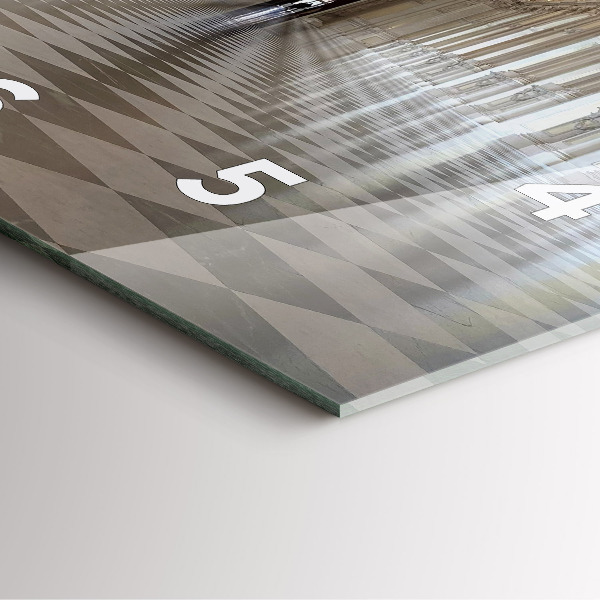 Ceas pătrat de perete din sticlă Muzeul La Veneria Reale