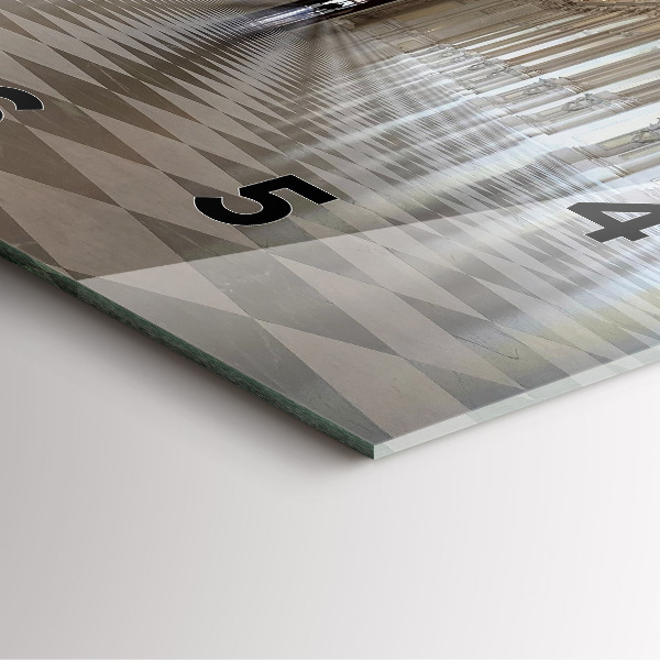 Ceas pătrat de perete din sticlă Muzeul La Veneria Reale