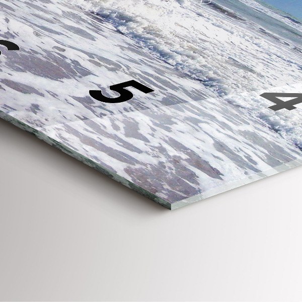 Ceas pătrat de perete din sticlă Nava cu apă scufundată